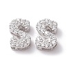 925 Sterling Silver Micro Pave Cubic Zirconia Beads STER-Z005-15P-S-1