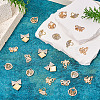 24Pcs 6 Styles Alloy Crystal Rhinestone Pendants FIND-TA0006-20LG-6