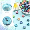 70Pcs 7 Colors Dyed Synthetic Riverstone Beads G-YW0002-99-3