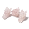 Natural Rose Quartz Healing Dragon Head Figurines DJEW-L010-05E-1