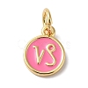 Real 18K Gold Plated Brass Enamel Charms KK-L216-001G-G04-1