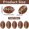 10Pcs Handmade Polymer Clay Rhinestone Beads RB-SC0001-22-2