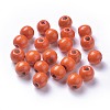 Dyed Natural Wood Beads WOOD-Q006-12mm-09-LF-1