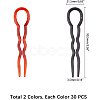 Plastic Hair Forks Sets OHAR-NB0001-08-3