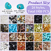 24 Styles Natural & Synthetic Mixed Gemstone Chip Beads G-PA0001-98-2