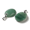 Natural Green Aventurine Pendants G-Z055-03P-02-2