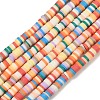 Handmade Polymer Clay Beads Strands PY-CBA18ED-02E-1