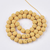 Spray Painted Natural Lava Rock Beads Strands G-N0324-B-07-2