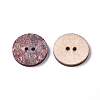 Printed Poplar Wood Buttons WOOD-D021-01B-2