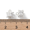Rack Plating Brass Micro Pave Clear Cubic Zirconia Pendants KK-A224-09P-3