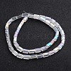 AB Color Plated Faceted Cuboid Electroplate Glass Beads Strands EGLA-F109-A01-2