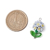Glass Seed Beaded Flower Pendants X1-PALLOY-MZ00521-03-2