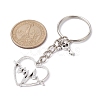 Valentine's Day Heart Alloy Pendant Keychain KEYC-JKC00625-01-3