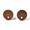 Walnut Wood Stud Earring Findings X-MAK-N033-008A-3