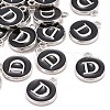 Platinum Plated Alloy Charms LS-ENAM-S118-02D-P-4