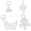 4Pcs 4 Styles 925 Sterling Silver Pendants Sets STER-GO0001-39-1