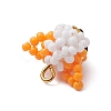 2Pcs 2 Styles Glass Seed Beaded Pendants PALLOY-MZ00474-4
