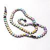 Electroplate Non-magnetic Synthetic Hematite Bead Strands G-F300-24B-02-2