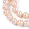 Electroplate Opaque Glass Beads Strands X-GLAA-T032-P8mm-AB09-2