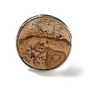 Natural & Synthetic Gemstone Round Adjustable Rings RJEW-K371-09S-4