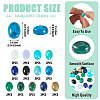 26Pcs 13 Styles Synthetic Blue Lace Agate & Black Stone & Natural White Jade & Amazonite & Unakite Cabochons G-TA0003-28B-4