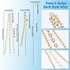 12Pcs 3 Styles Brass Tassel Pendants Sets KK-SC0005-08-2
