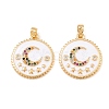 Brass Micro Pave Cubic Pendants KK-Z140-17G-1