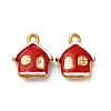 304 Stainless Steel Enamel Pendants STAS-Q363-06G-1