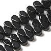 Natural Black Mahogany Obsidian Beads Strands G-B064-B53-1