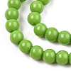 Opaque Solid Color Glass Beads Strands X-GLAA-T032-P10mm-06-2