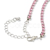 Alloy Rhinestone Cup Chain Necklaces NJEW-H217-02P-3