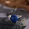 925 Sterling Silver with Natural Lapis Lazuli Finger Rings WGB2E64-21-1