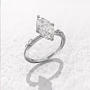 Brass Pave Cubic Zirconia Finger Rings FS-WG1A7FF-04-1