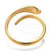 Ion Plating(IP) 304 Stainless Steel Snake Cuff Ring RJEW-N038-113LG-4