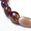 Natural Mookaite Bead Stretch Bracelets BJEW-K213-12-3