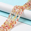 Gradient Color Electroplate Glass Bead Strands GLAA-E042-05-B01-2