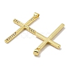 Rack Plating Brass Micro Pave Cubic Zirconia Pendants KK-F869-07G-2