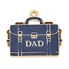 Father's Day Alloy Enamel Pendants FIND-E054-05C-1
