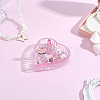 Heart-Shaped Glass Ring Holder AJEW-WH0643-265B-3