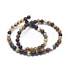 Natural Striped Agate/Banded Agate Beads Strands G-I254-03A-3