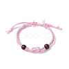 Adjustable Braided Waxed Cotton Macrame Pouch Bracelet Making BJEW-JB09698-05-1