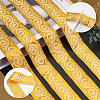 7M Polyester Jacquard Floral Ribbons SRIB-WH0011-140B-4