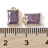 Brass Micro Pave Cubic Zirconia Charms KK-G491-31G-06-3