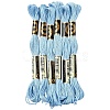 6Bundles Polyester Embroidery Floss OCOR-YW0001-25E-1
