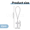 2Pcs Stainless Steel Rhinestone Pendant Decorations AJEW-DC0003-68-2