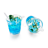 Transparent Resin Big Pendants RESI-TAC0019-04F-2