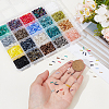 3000Pcs 20 Colors Glass Bugle Beads SEED-PA0001-02-3