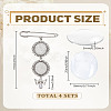 Oval Iron Flower Bouquet Photo Brooch Making Kits JEWB-LP00002-2
