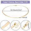 Unicraftale 2Pcs 2 Colors 304 Stainless Steel Wire Wrap Collar Necklaces Set for Women NJEW-UN0001-34-2