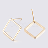 Brass Stud Earring Findings KK-F744-03KCG-2